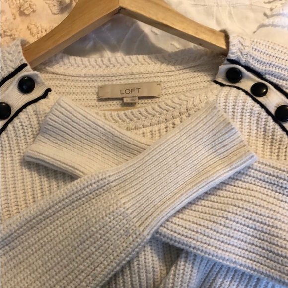 Ann Taylor Loft - white sweater, size S - Picture 6 of 6